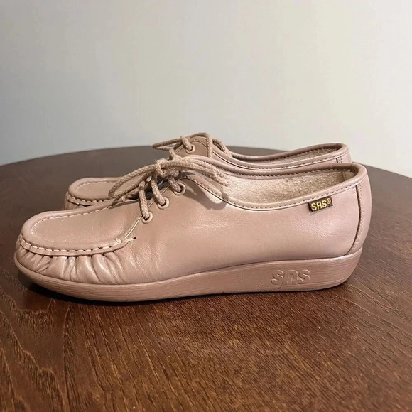SAS Bounce Women's Lace Up Moc Toe Oxford Mocha Shoe Size 7 WW - Picture 2 of 8